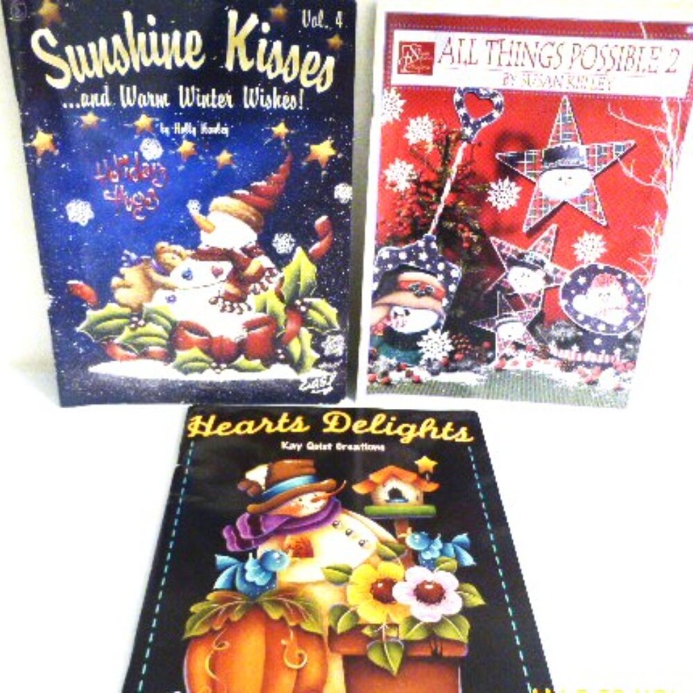 3 Craft Books HEARTS DELIGHT Quist THINGS POSSIBLE Kelley SUNSHINE KISSES Holly